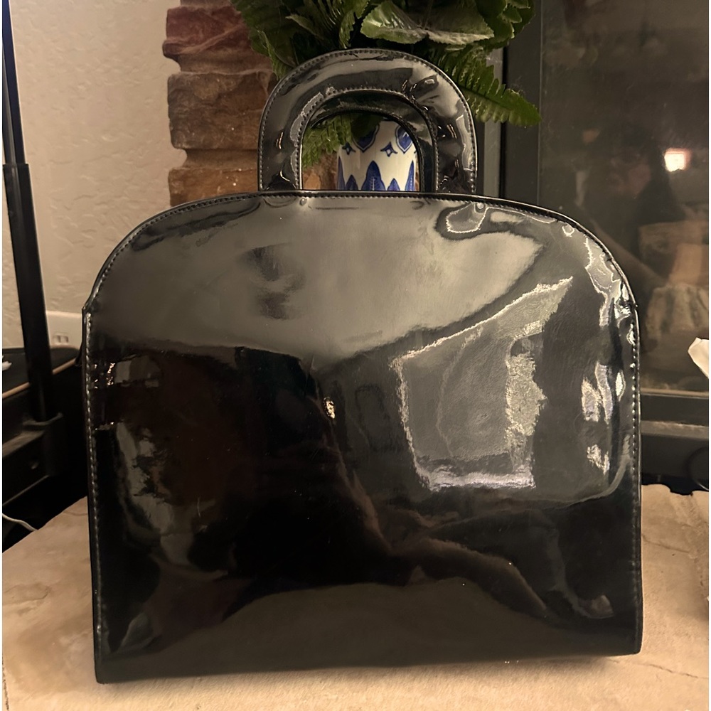 PACIFIC EXPRESS black patent high fashion Handbags